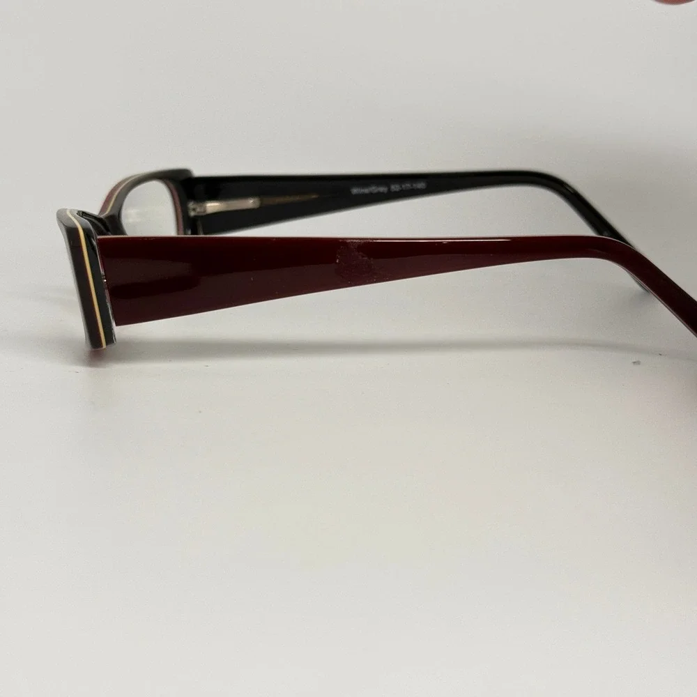Verve! Wistful Eyeglasses Frames Wine Grey Rectangular 52-17-140 Eyewear 22822‎